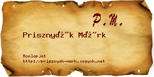 Prisznyák Márk névjegykártya