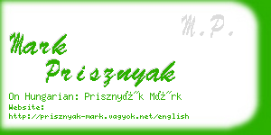 mark prisznyak business card